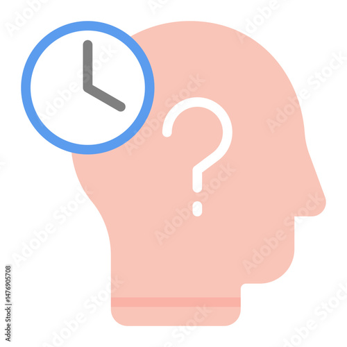 Forgetfulness icon vector image. Can be used for ADHD.