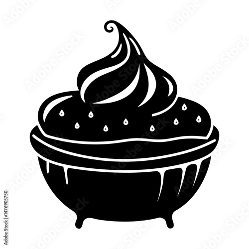 Custard silhouette vector