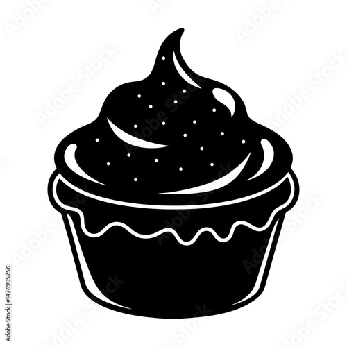 Custard silhouette vector