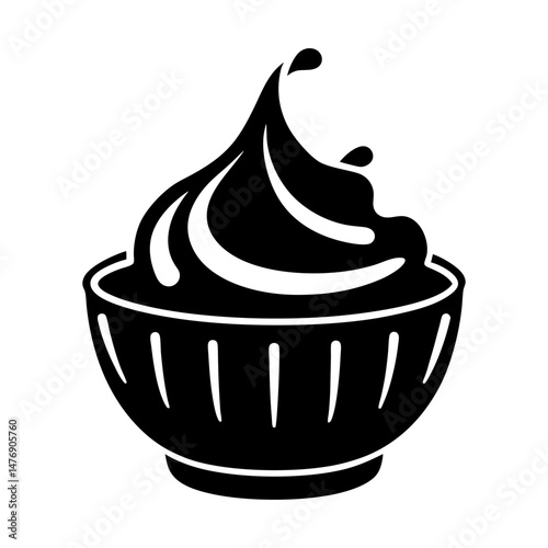 Custard silhouette vector