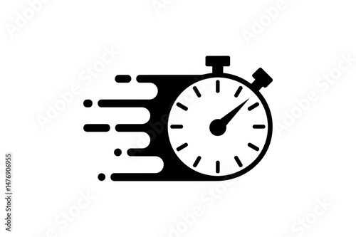 Fast delivery timer express service stopwatch icon
