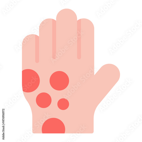 Rash icon vector image. Can be used for Skin Burns.