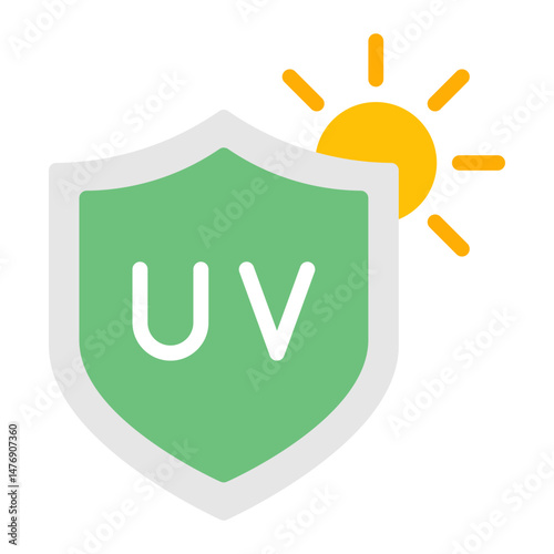 UV Protection icon vector image. Can be used for Skin Burns.