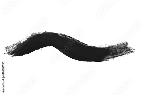Line – a smear drawn with a black pencil on an empty background.