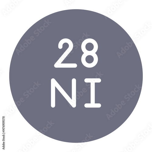 Nickel icon vector image. Can be used for Raw Metrial.