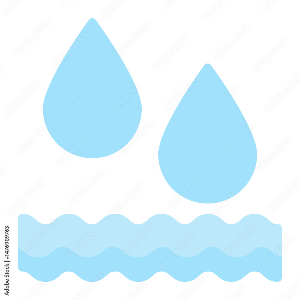 Water icon vector image. Can be used for Raw Metrial.