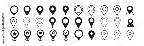 Location icon.  Modern map markers . Pin icon vector . Location icon. vector illustration Eps 10.