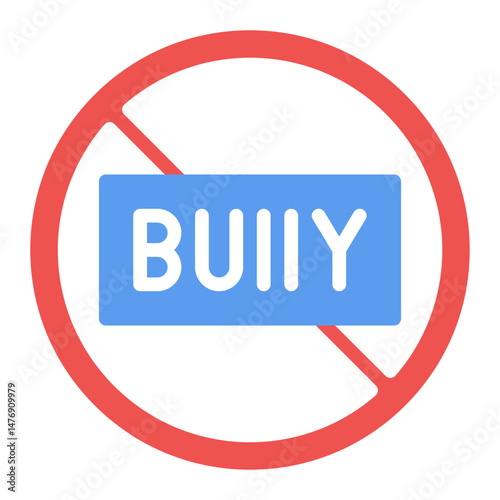 Bully icon vector image. Can be used for Bullying in Society.