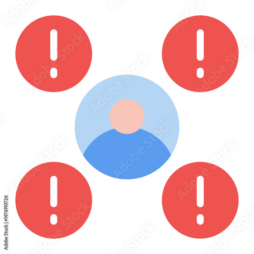 Scapegoating icon vector image. Can be used for Bullying in Society.