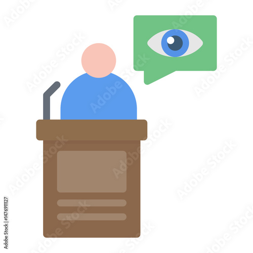Witnessing icon vector image. Can be used for Bullying in Society.