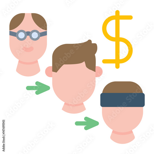 Descendant icon vector image. Can be used for Inheritance.