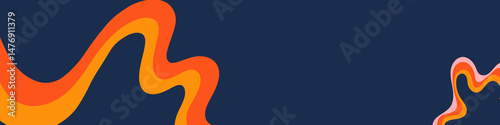 Digital illustration colorful banner template. Abstract web banner design. Header, landing page web design elements.