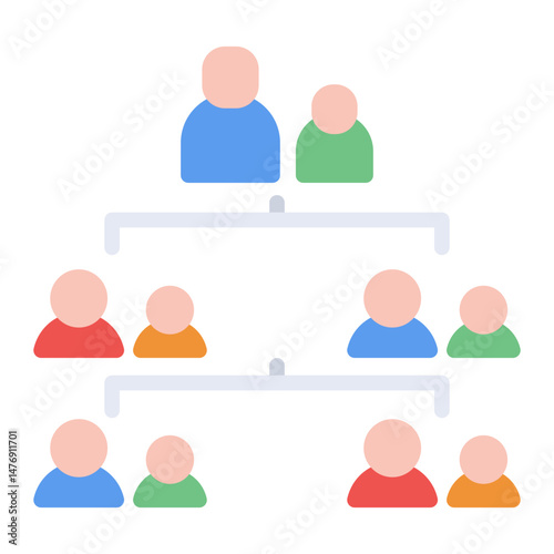 Line of Descent icon vector image. Can be used for Inheritance.
