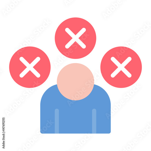 Anxiety icon vector image. Can be used for Allergy Symptoms.