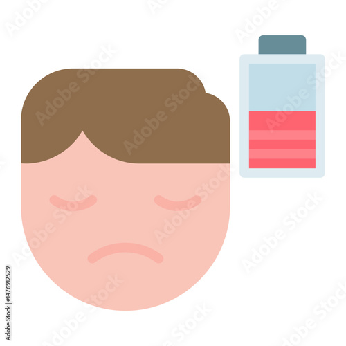 Fatigue icon vector image. Can be used for Allergy Symptoms.
