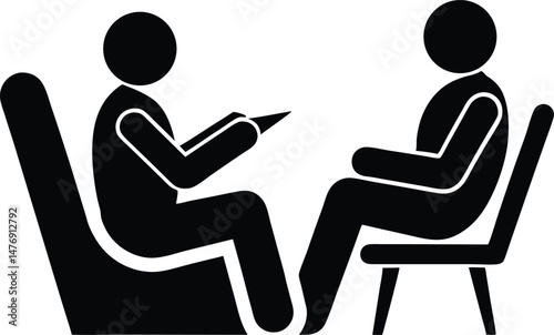 therapy session vector icon.eps