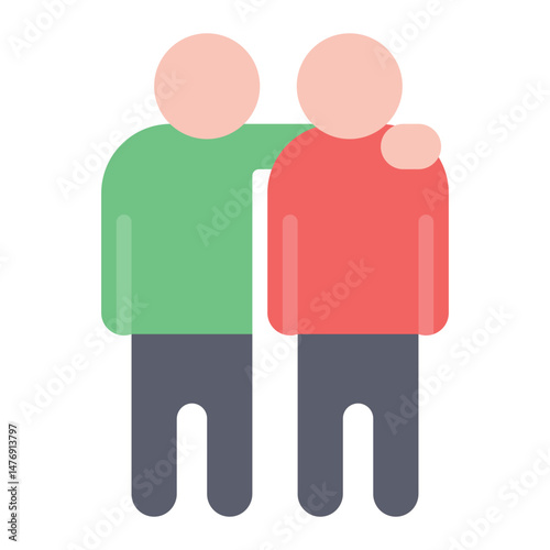 Mates icon vector image. Can be used for Social Relationship.