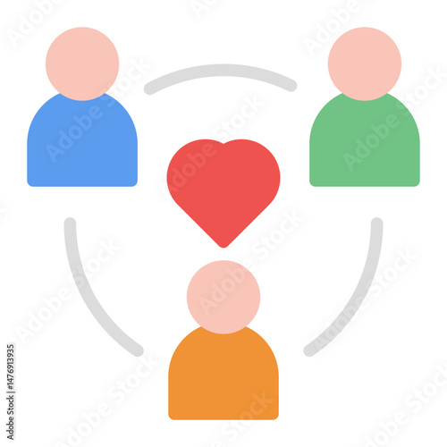 Peers icon vector image. Can be used for Social Relationship.