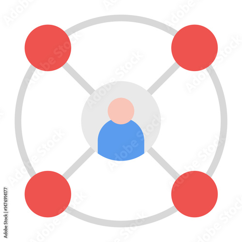 Social Circle icon vector image. Can be used for Social Relationship.