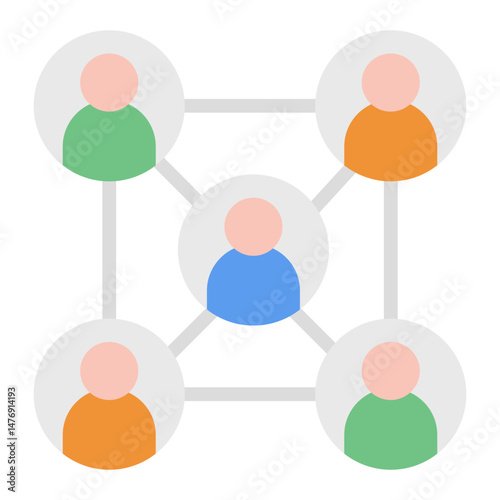 Social Ties icon vector image. Can be used for Social Relationship.