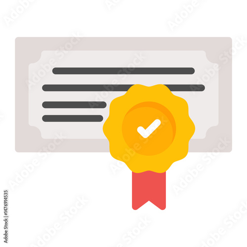 Certified icon vector image. Can be used for Compilance and Regulation.
