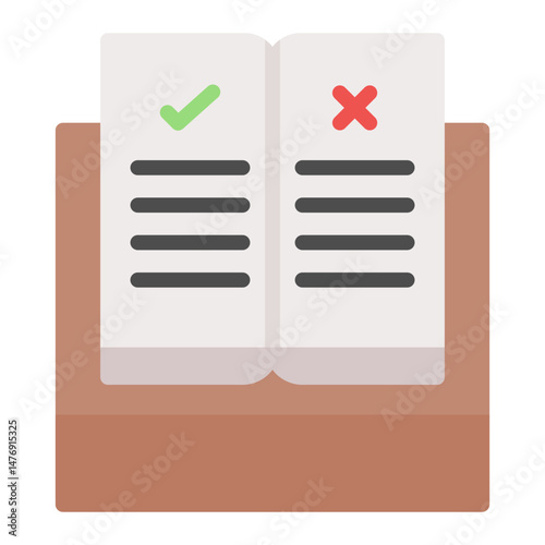 Regulation Book icon vector image. Can be used for Compilance and Regulation.