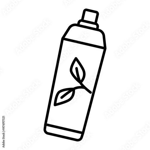 herbal toothpaste icon, flat style pictogram icon for ui or ux mobile app, vector illustration logo symbol design, isolated on white