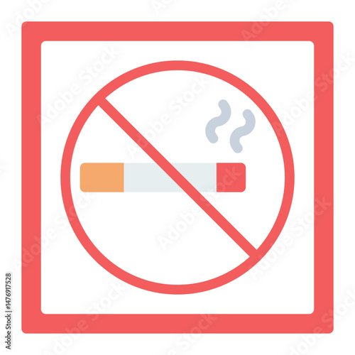 Smoking Prohibited icon vector image. Can be used for Smoking.