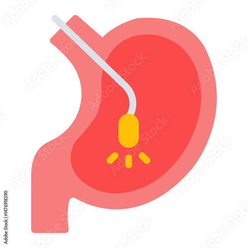 Endoscopy icon vector image. Can be used for Medical Tests.