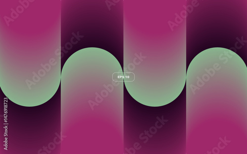Retro Wave Gradient Pattern. Trendy vector illustration.