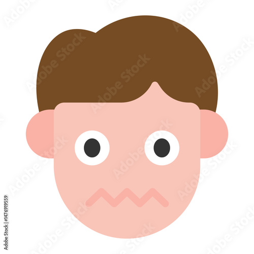 Nervous icon vector image. Can be used for Human Emotions.