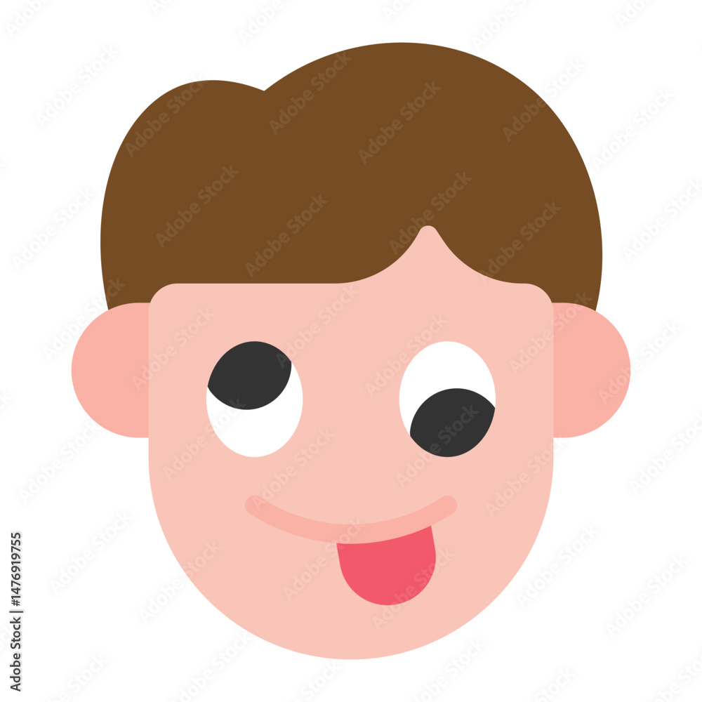 Silly icon vector image. Can be used for Human Emotions. Silly icon vector image. Can be used for Human Emotions.
