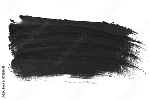 Wide smear of blended black pencil on an empty background.