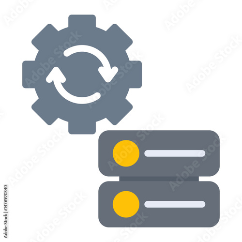 Data Integration icon vector image. Can be used for Data Science.