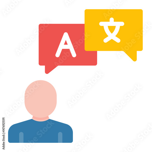 Multilingual icon vector image. Can be used for Data Science.