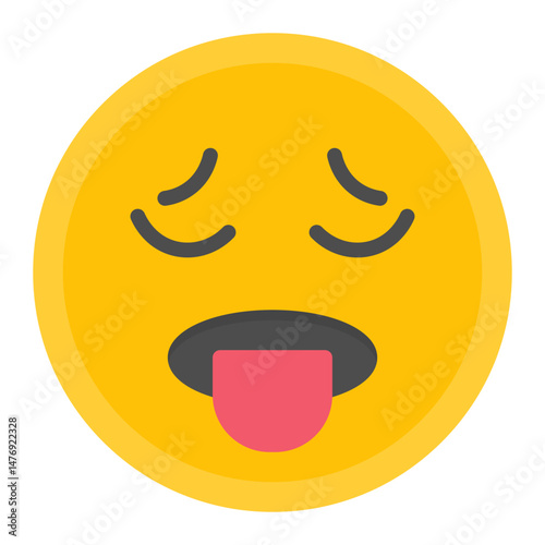 Exhausted icon vector image. Can be used for Burnout.
