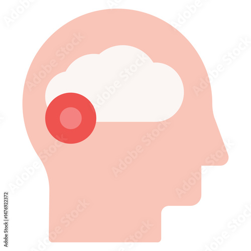 Mental Fog icon vector image. Can be used for Burnout.