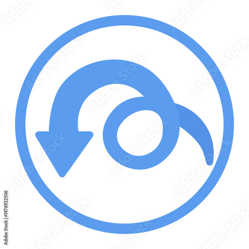 Spiral Down icon vector image. Can be used for Burnout.