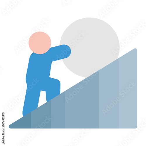 Struggle icon vector image. Can be used for Burnout.