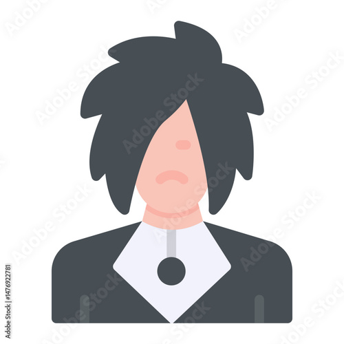 Emo icon vector image. Can be used for Urban Tribes.
