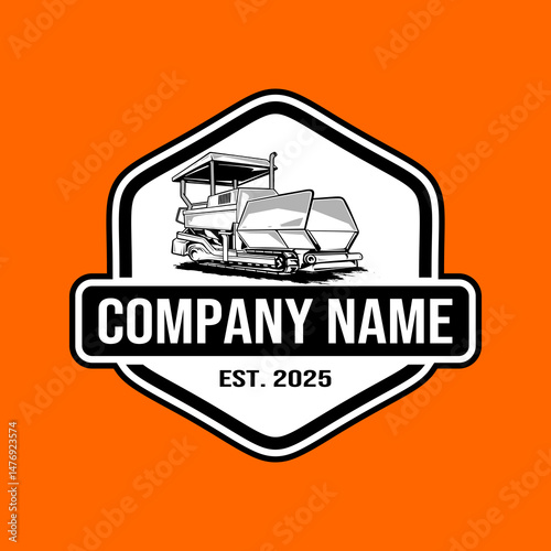asphalt spreader vector design,asphalt paving,isolated machine,asphalt pavers,heavy equipment illustration,editable asphalt heavy vehicle vector design