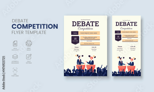 Debate Competition Flyer, Debate Flyer Template, Debate DL Flyer