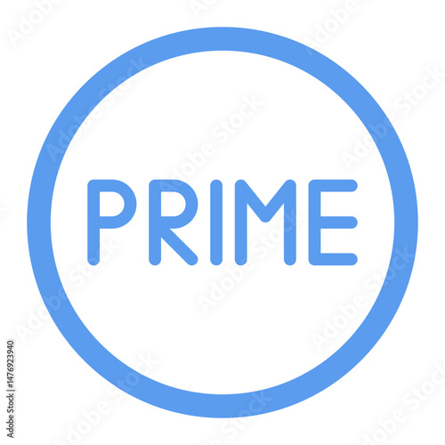 Prime icon vector image. Can be used for 3d Printing.