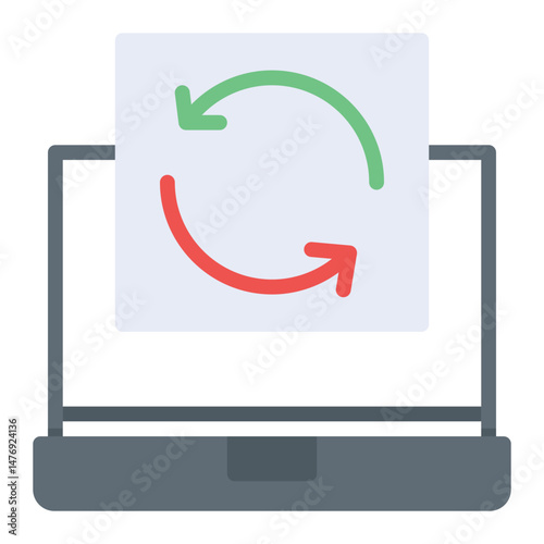 Restart icon vector image. Can be used for 3d Printing.