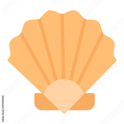 Shell icon vector image. Can be used for 3d Printing.