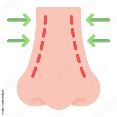 Rhinoplasty icon vector image. Can be used for Plastic and Cosmetic Surgery.