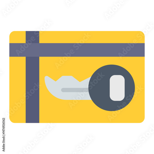 Keycard icon vector image. Can be used for Locksmith.