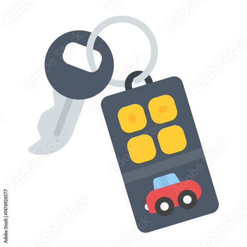 Key fob icon vector image. Can be used for Locksmith.