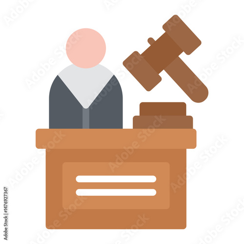 Judge icon vector image. Can be used for Legal Services.