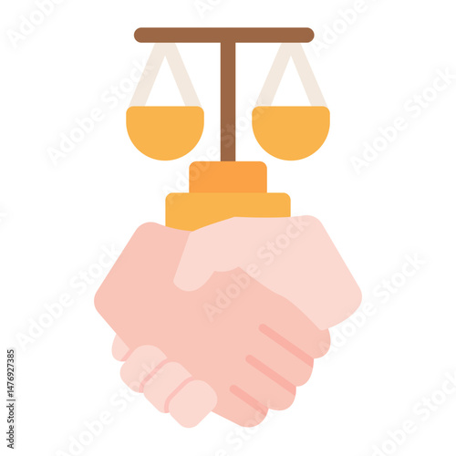Arbitration icon vector image. Can be used for Legal Services.